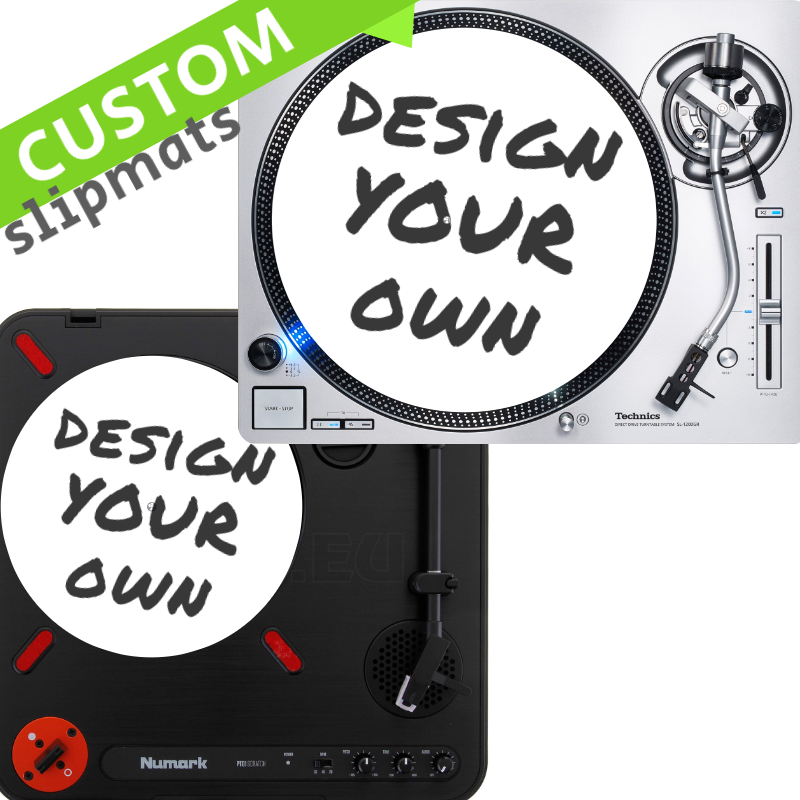 Slipmat voor platenspeler met eigen logo of afbeelding Ontwerp
