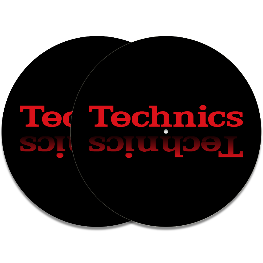 Technics x Red on Black slipmat (12")