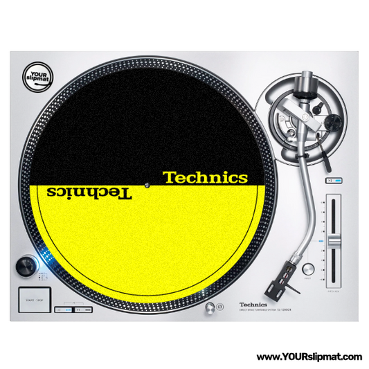 (Set of 20 or 50 pieces) Technics x Yellow &amp; Black slip mats