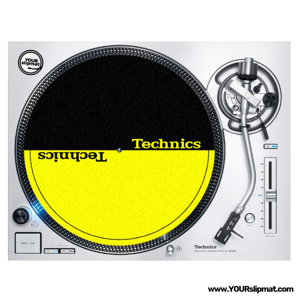 Technics x Yellow & Black slipmat (12")