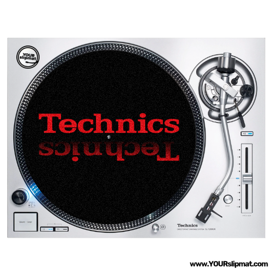 (Set of 20 or 50 pieces) Technics x Red on Black slip mats