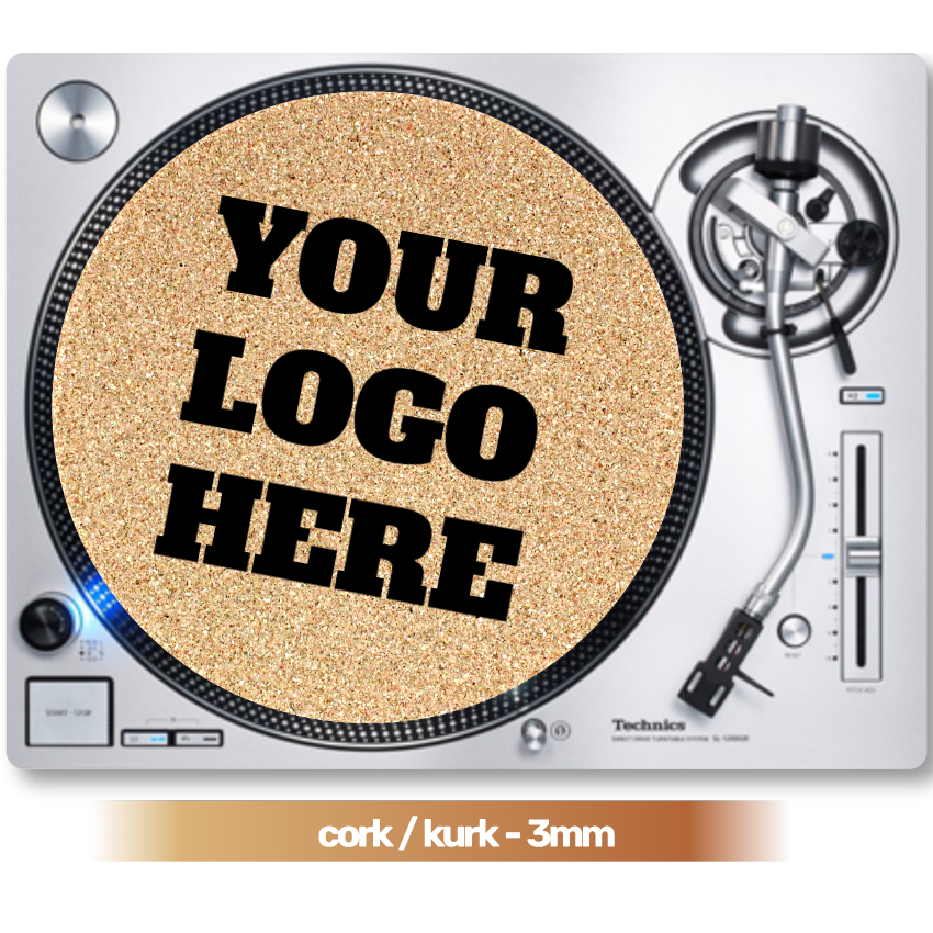 Kurken slipmat voor platenspeler bedrukken? Ontwerp online, bestel