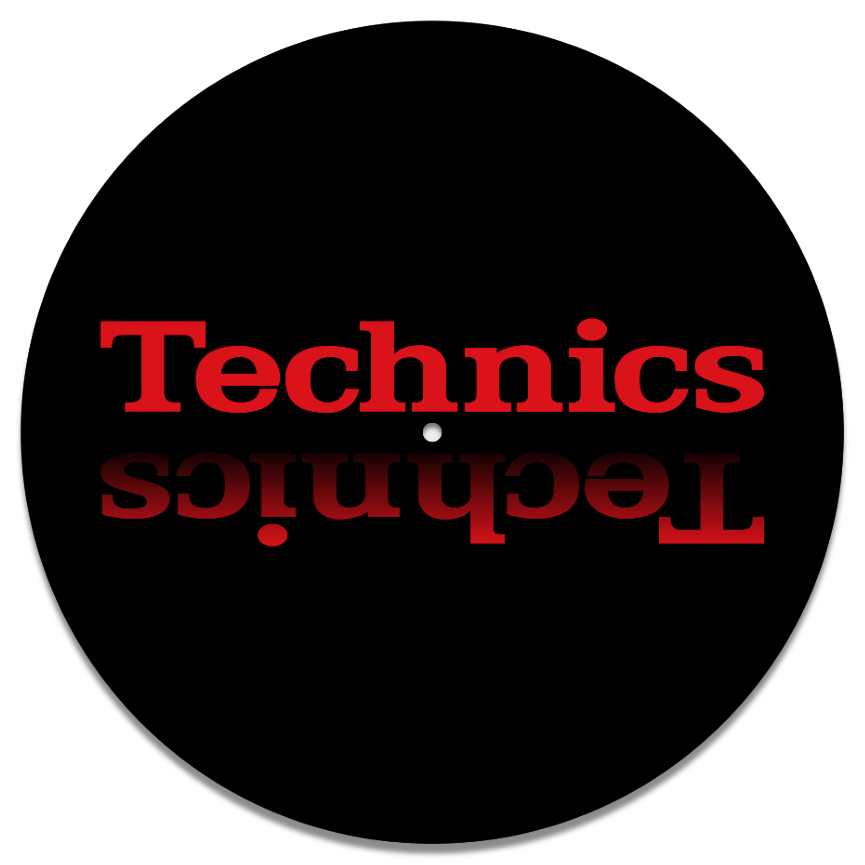 (Set van 20 of 50 stuks) Technics x Red on Black slipmatten