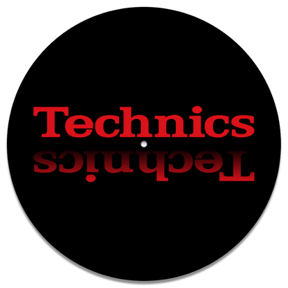 (Set mit 20 oder 50 Stück) Technics x Rot auf Schwarz Rutschmatten