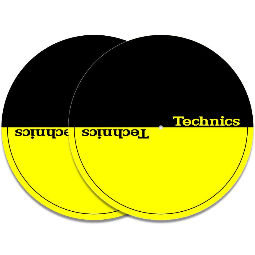 (Set mit 20 oder 50 Stück) Technics x gelbe und schwarze Rutschmatten