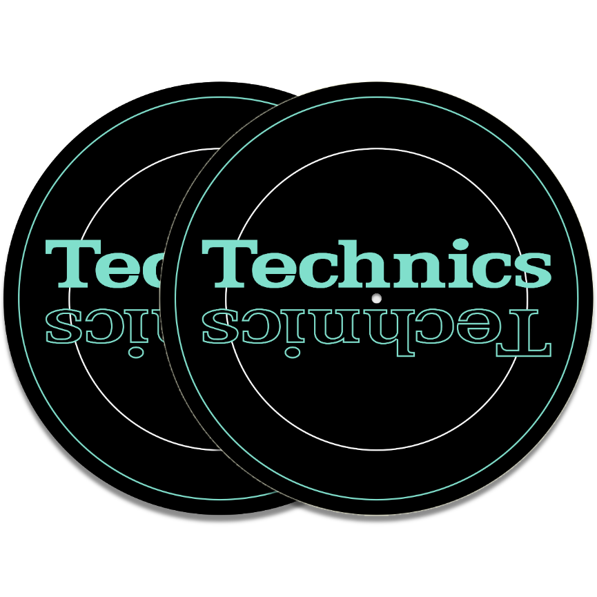(Set of 20 or 50 pieces) Technics x Lightgreen Black slip mats