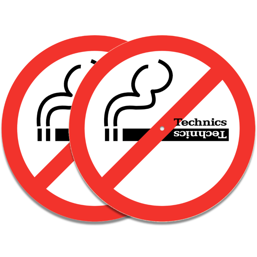 (Set van 20 of 50 stuks) Technics x Stop smoking v2 slipmatten