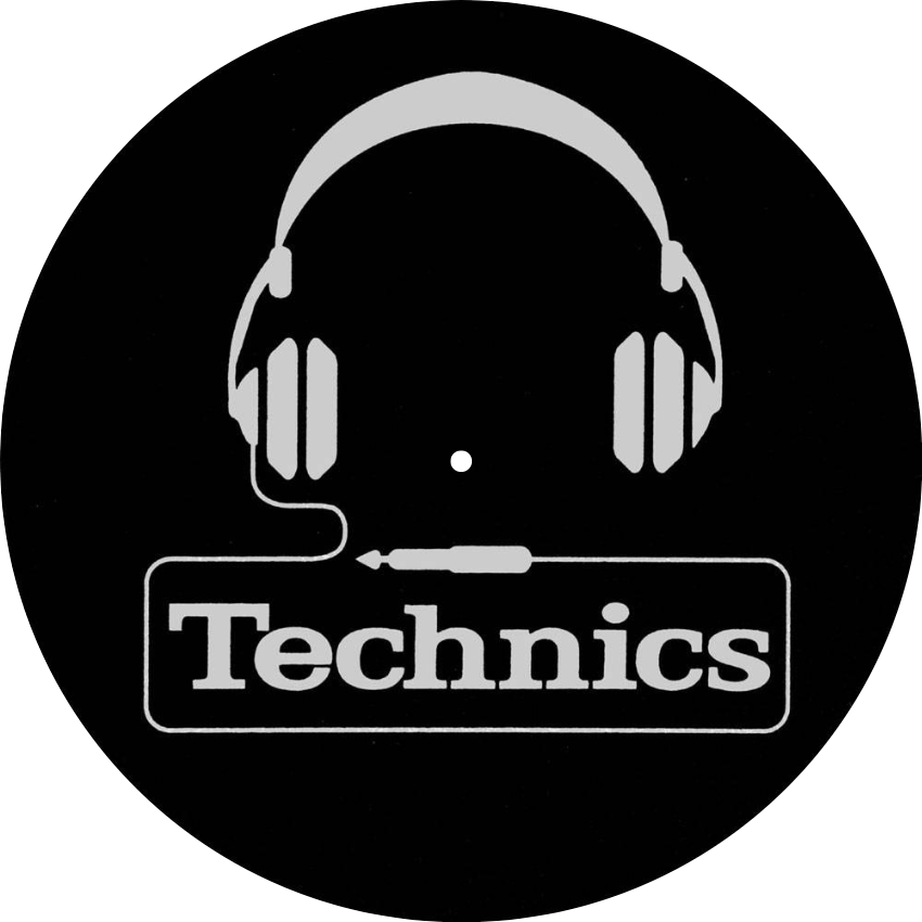 (Set of 20 or 50 pieces) Technics 'Headphones' slip mats