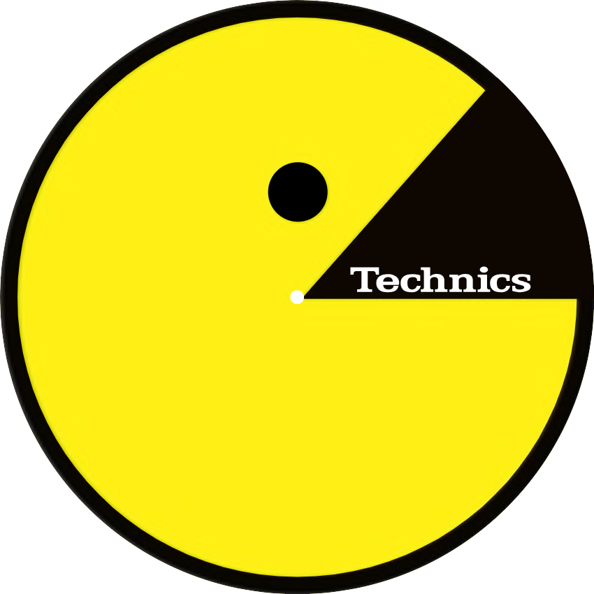 (Set of 20 or 50 pieces) Technics 'Pacman' slip mats