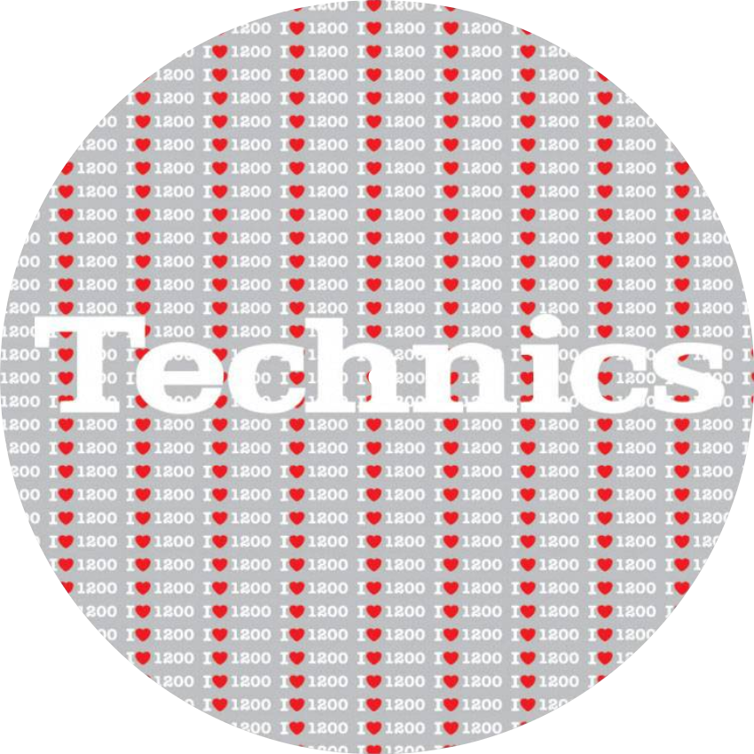 (Set of 20 or 50 pieces) Technics '1200 Love' slip mats