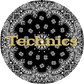 (Set of 20 or 50 pieces) Technics 'Bandana 1' slip mats