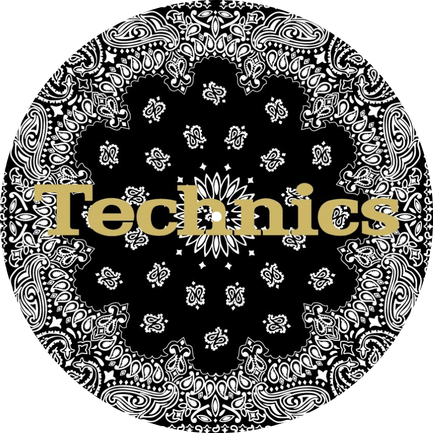 (Set of 20 or 50 pieces) Technics 'Bandana 1' slip mats